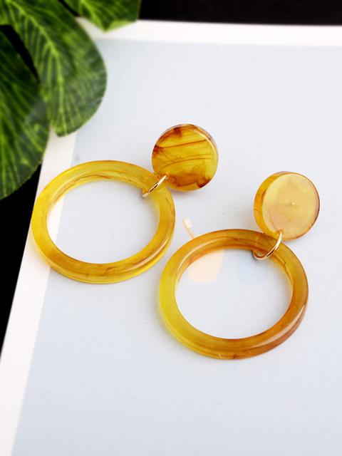 Pendientes Largos Con Diseño De Redondo Abierto