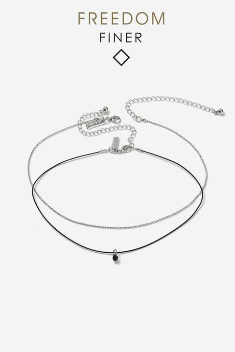 Fine Thread Choker Necklace