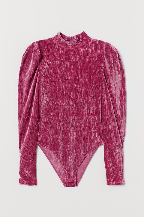 Body À Manches Bouffantes - Rose