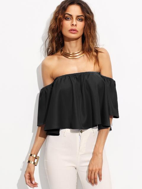 Off Shoulder Crop Top