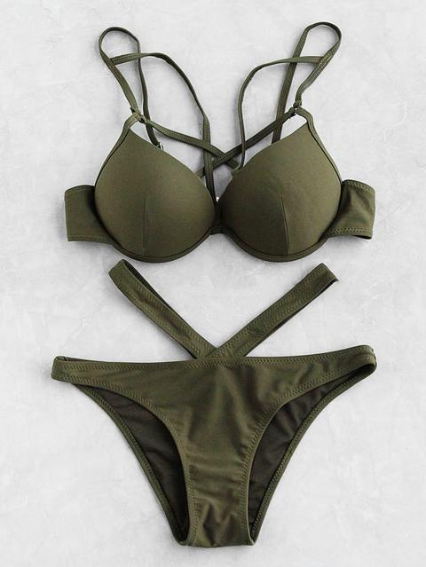 Set Di Bikini A Bustino Con Cut-out Sul Davanti