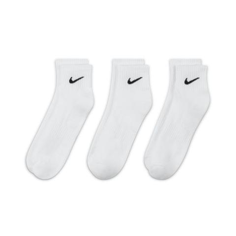 Nike Everyday Cushioned Calcetines De Entrenamiento Hasta El Tobillo (3 Pares) - Blanco