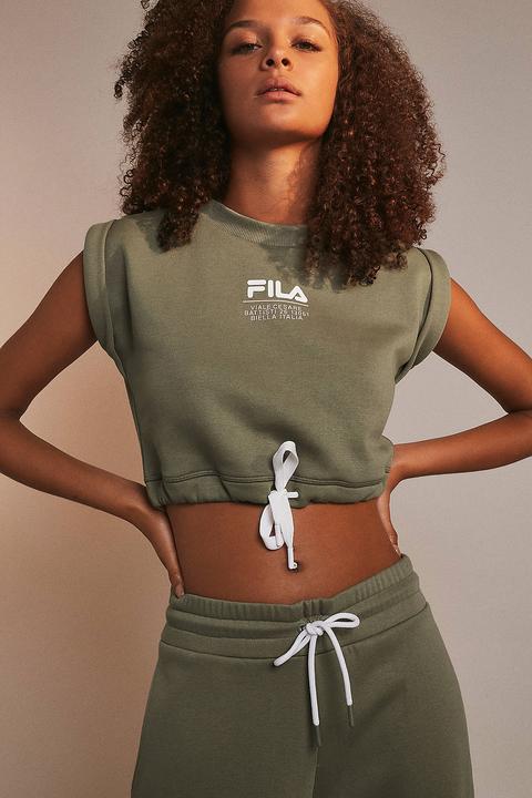 Fila Daria Drawstring Crop Top - Womens S