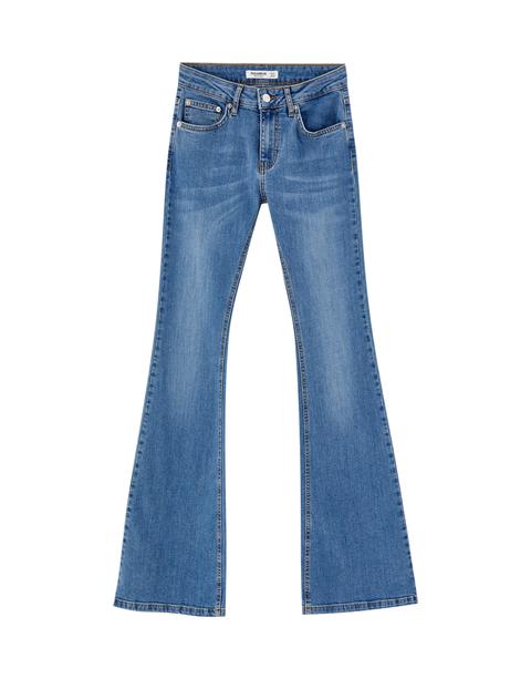 Jeans Flare Tiro Medio