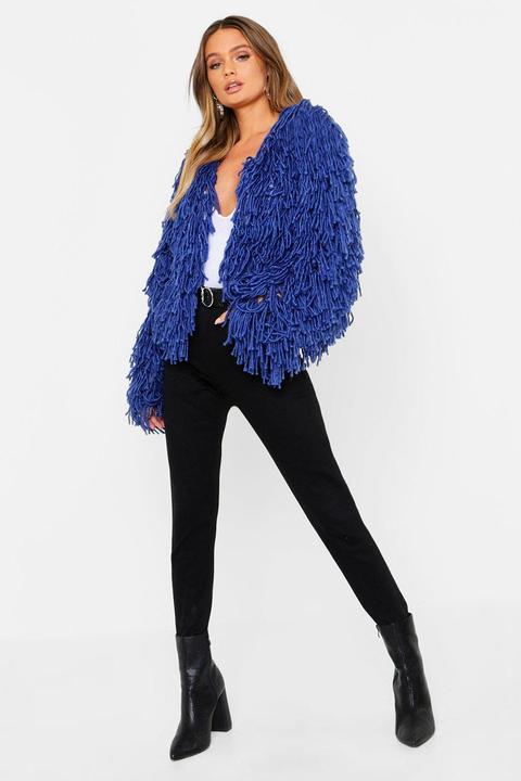 Womens shaggy knit cardigan Clearance