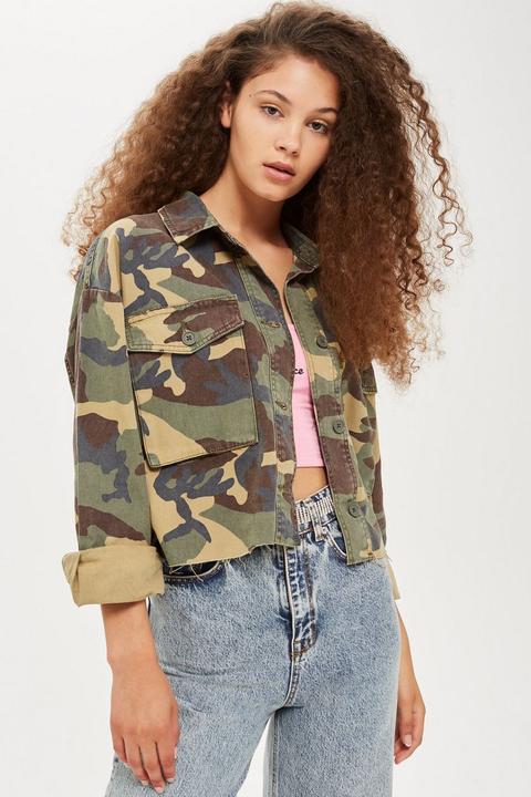 Dark Camouflage Shacket