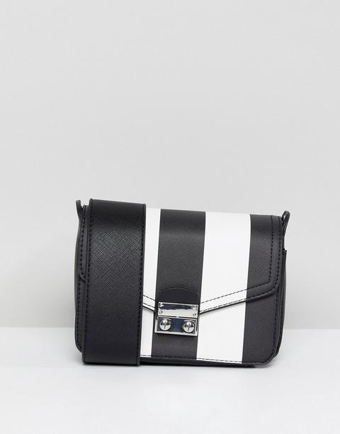 Stradivarius - Borsa A Tracolla A Righe - Multicolore