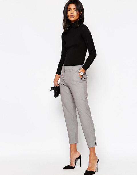 Asos - Pantaloni Slim Al Polpaccio - Grigio