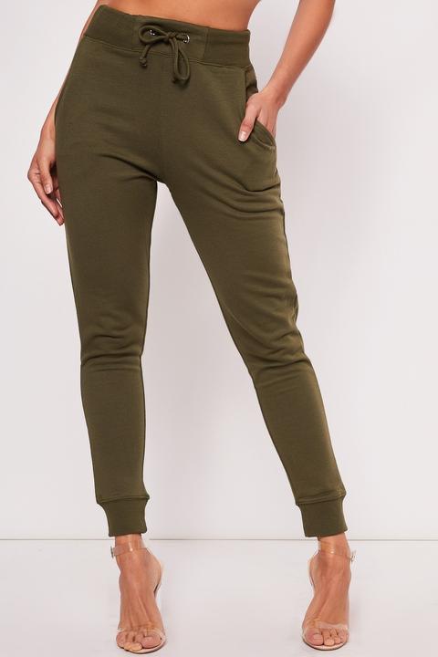 Lydia Khaki Basic Jogging Bottoms