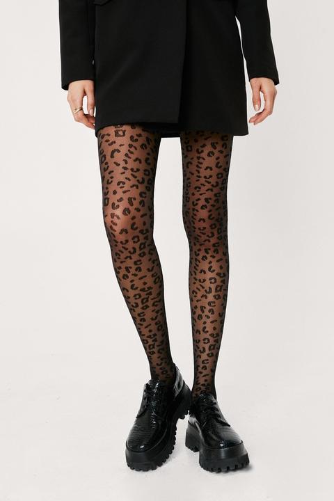 Womens Zebra And Leopard 2 Pc Tights Set