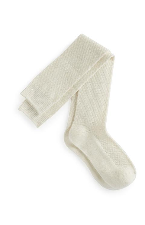 Long Knitted Ivory Sock