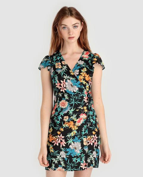 Easy Wear - Vestido Cruzado De Mujer De Flores