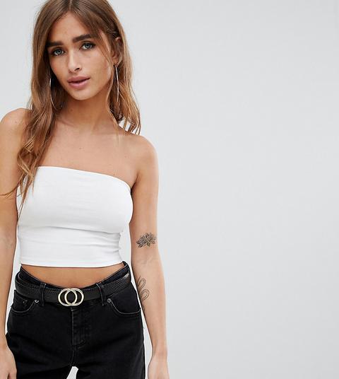 Top Palabra De Honor Corto En Blanco De Asos Design Petite