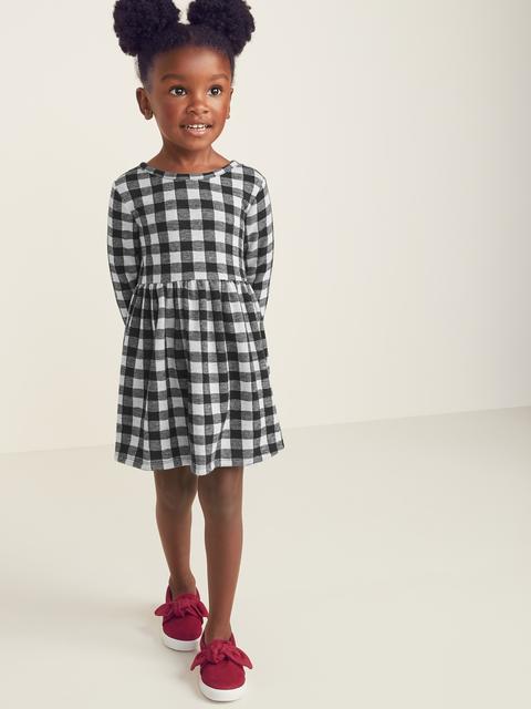 old navy black plaid dress