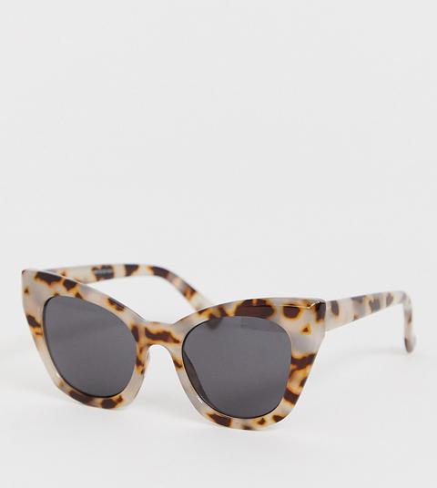 Stradivarius Angled Cateye Oversized Sunglasses In Black-multi