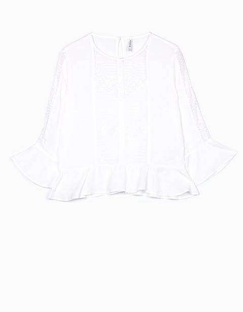 Blusa De Blonda Volante