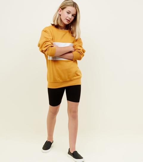 girls black cycling shorts