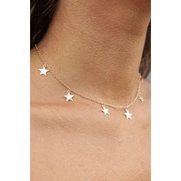 Gold Stars Charm Necklace