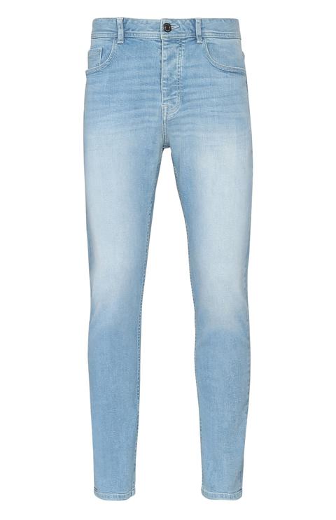 Light Wash Stretch Straight Leg Jean