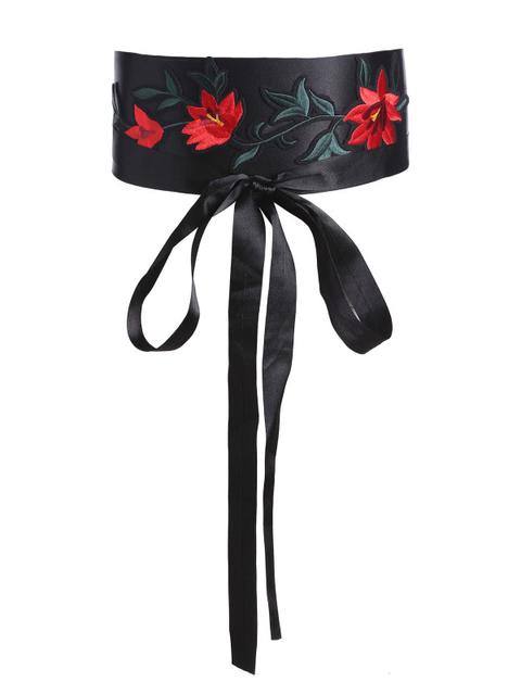 Cintura Obi Con Ricamo Di Fiore