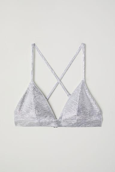 H & M - Top De Bikini De Triángulo - Blanco