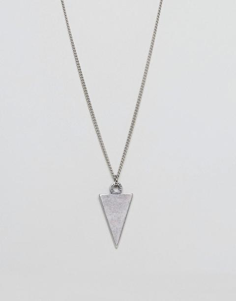 Double U Frenk Triangle Pendant Chain Necklace