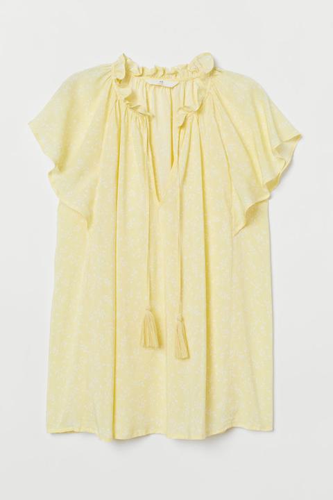 H & M - Camicetta Con Scollo A V - Giallo