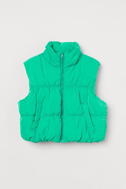 Cropped Gilet - Green