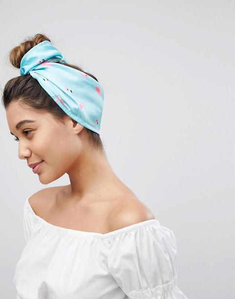 Asos - Foulard Con Fenicotteri - Blu