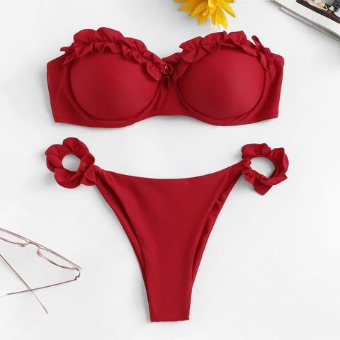 Completo Bikini Con Volant