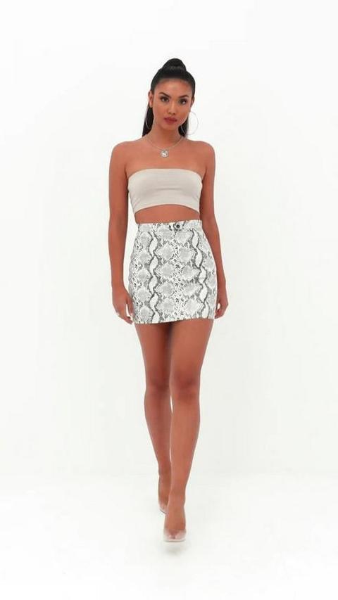 Faux snake print on sale skirt