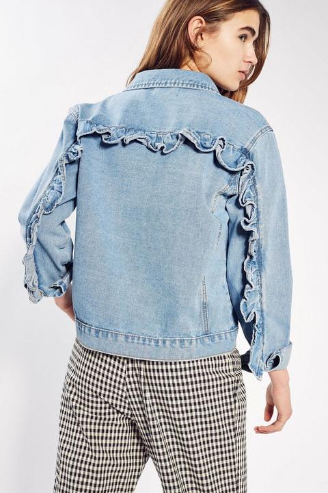 **ruffle Denim Jacket By Glamorous