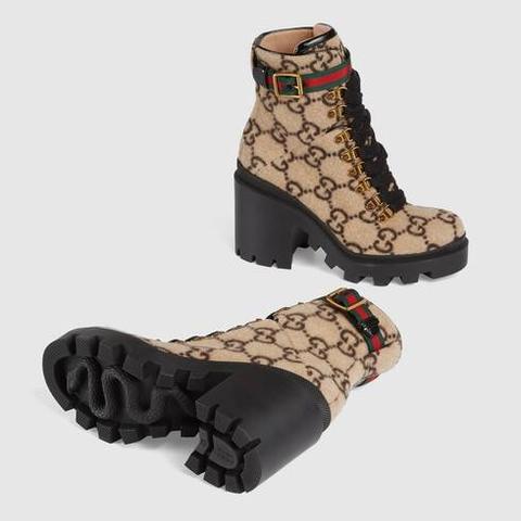 Gg Wool Ankle Boot from Gucci on 21 Buttons