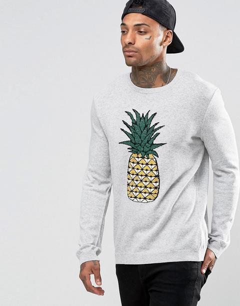 Jersey Con Detalle De Piña En Hilos Metalizados De Asos