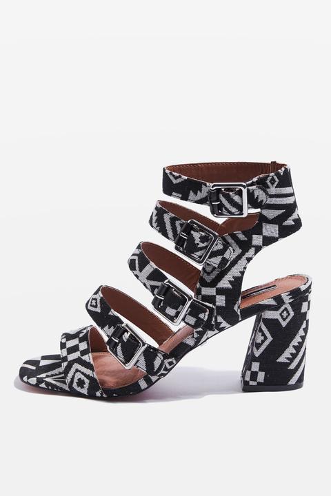 Natasha Multi Buckle Heeled Sandals