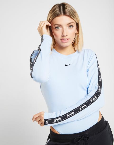 Nike Tape Long Sleeve Bodysuit - Blue 