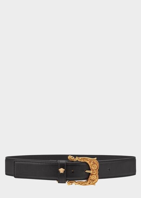 Baroque Buckle Leather Belt