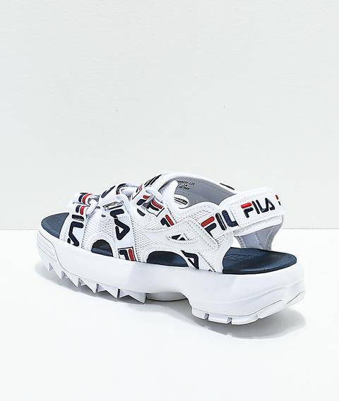 platform fila sandals