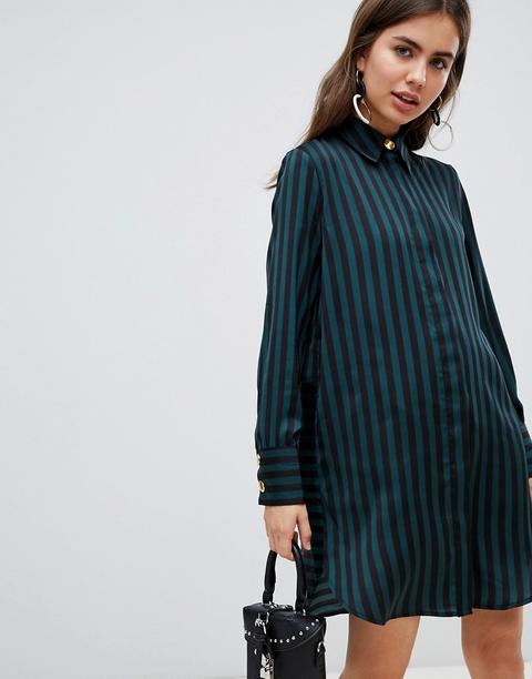 B.young - Vestito Camicia A Righe - Multicolore