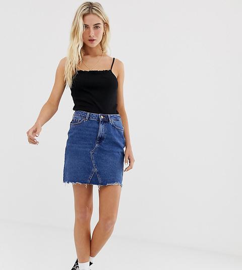 New Look Denim Mom Skirt In Blue