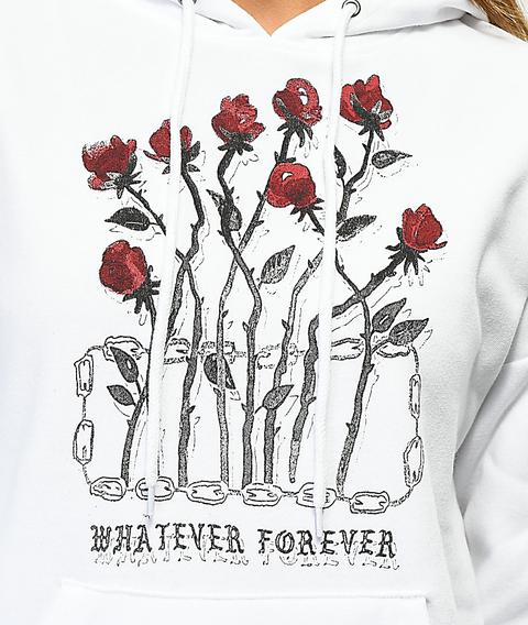 empyre fredia rose white hoodie