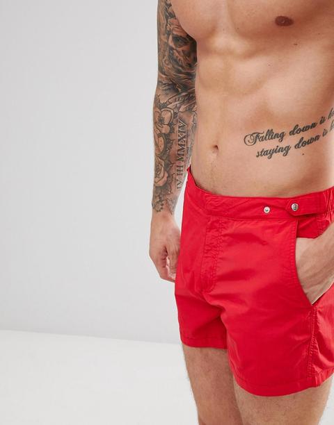 Burton Menswear - Pantaloncini Da Bagno Rossi - Rosso