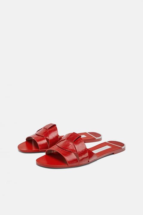 Leather Crossover Sandals