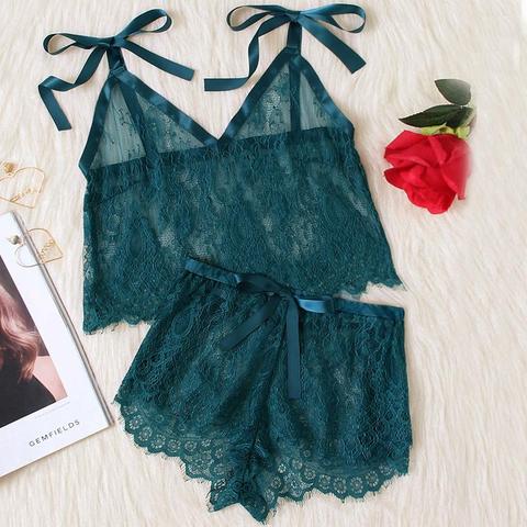 Pigiama Green Lace