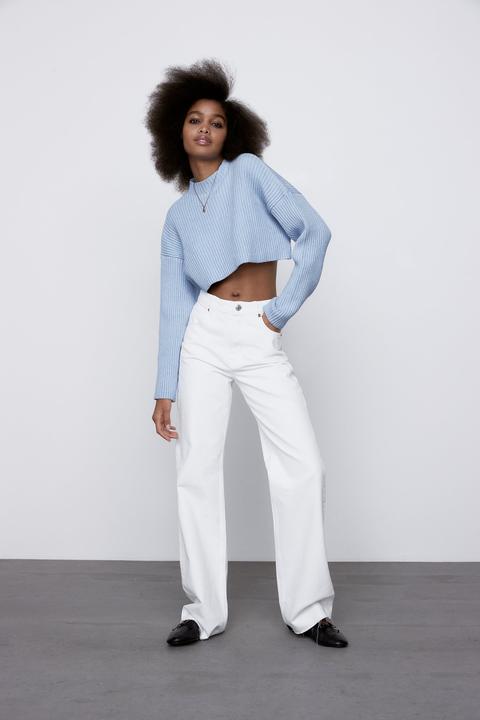 Ribbed Cropped Sweater