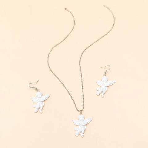 3pcs Angel Charm Jewelry Set