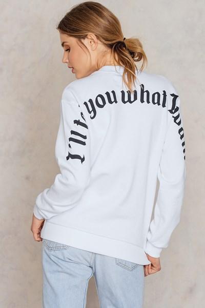 Na-kd Urban I Tell You What I Want Sweater - White