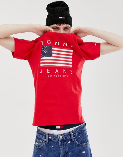 Tommy Jeans Us Flag Capsule Logo Print 