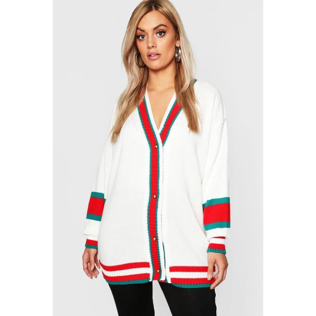 striped oversized cardigan