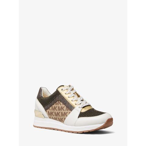 Mkzapatilla Billie De Varios Materiales Con Logotipo - Cream Multi - Michael Kors